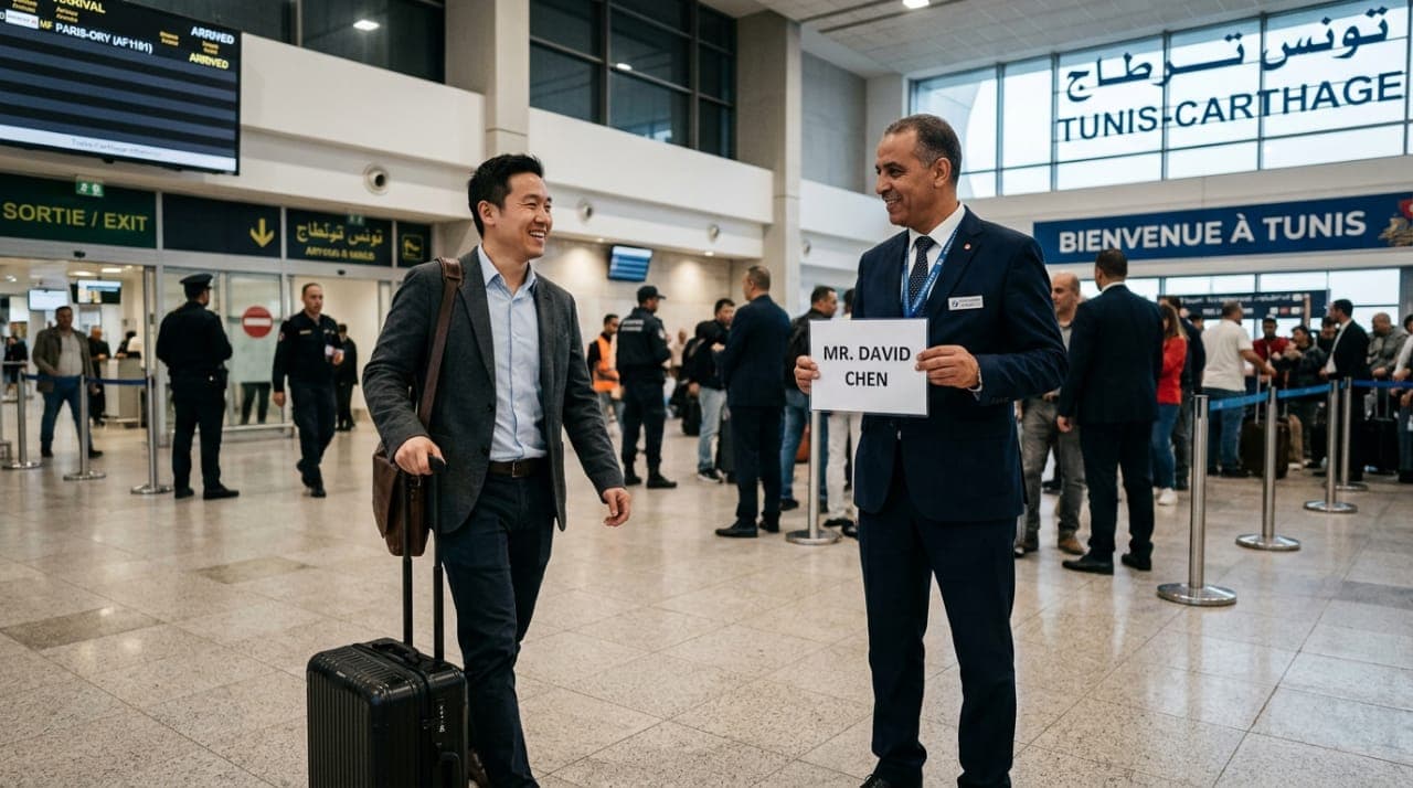 Où retrouver votre chauffeur — Tunis–Carthage